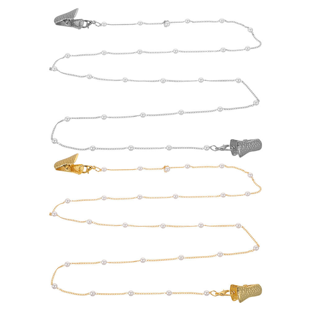 Mask Chain Holder - 2個入り、おしゃれなビーズとパールのメガネチェーン、マスクホルダー、女性用、エレガントなメガネやサングラス用のコード、サングラスチェーン。