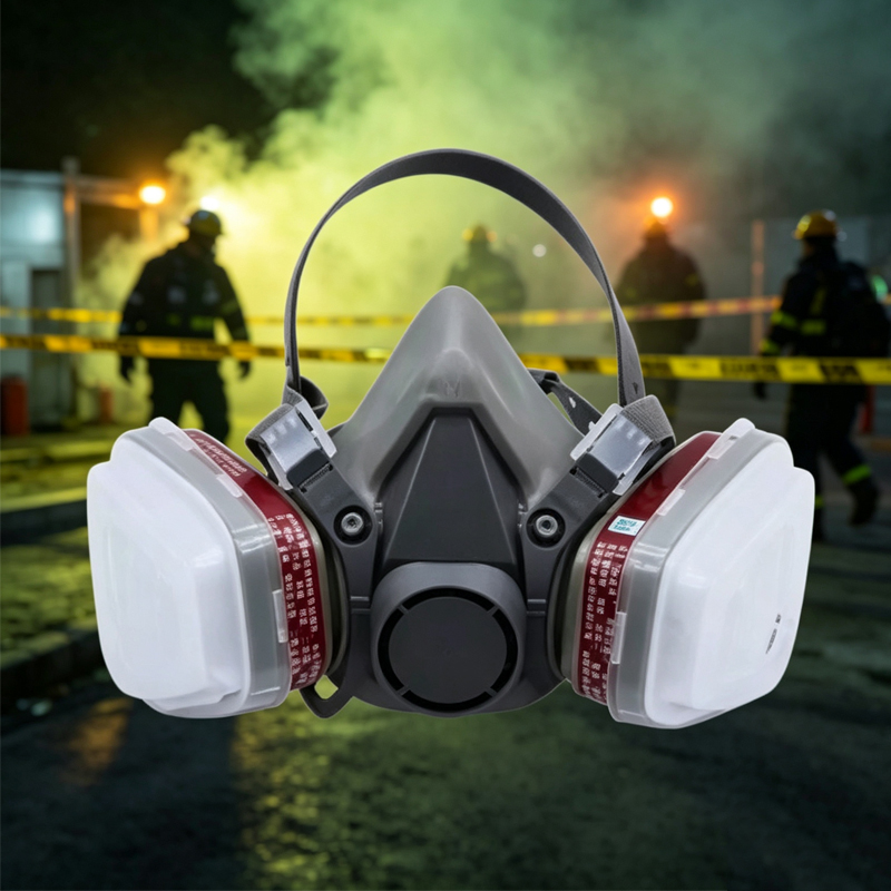 Dust Mask Construction - 1個入りガスマスク、防スプレー塗装、研磨、防煙・防塵、化学ガス、工業用防塵、防臭、溶接マスク、ガスマスク