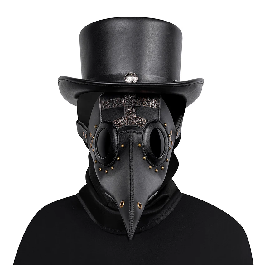 スチームパンク風ペスト医師マスクコスプレハロウィンレザーゴシ - Disposable Surgical Mask のレビューと価格