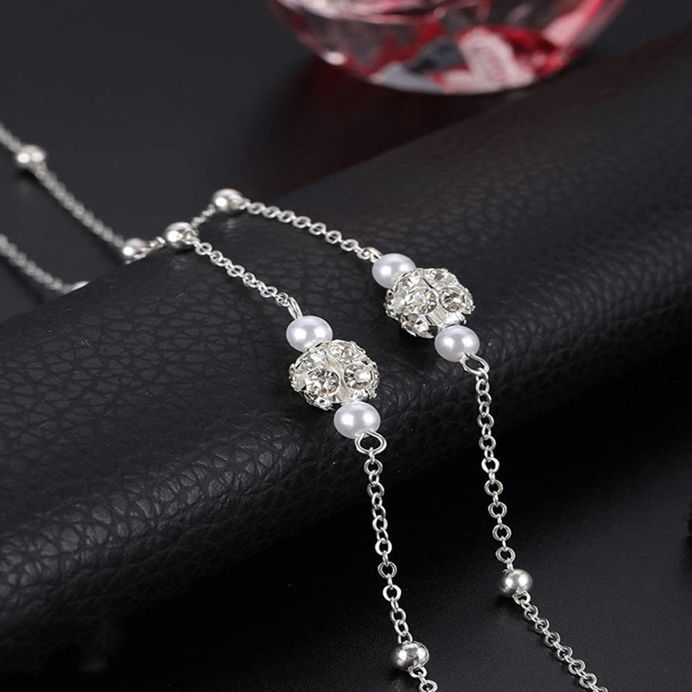 1個入り。上品なパールがあしらわれたゴールドメッキの金属製マ - Mask Chain Holder のレビューと価格