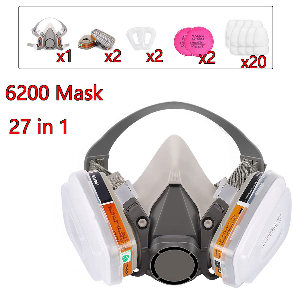 ガスマスク6200セット 車両塗装スプレー用 カートリッジボ - Dust Mask Construction のレビューと価格